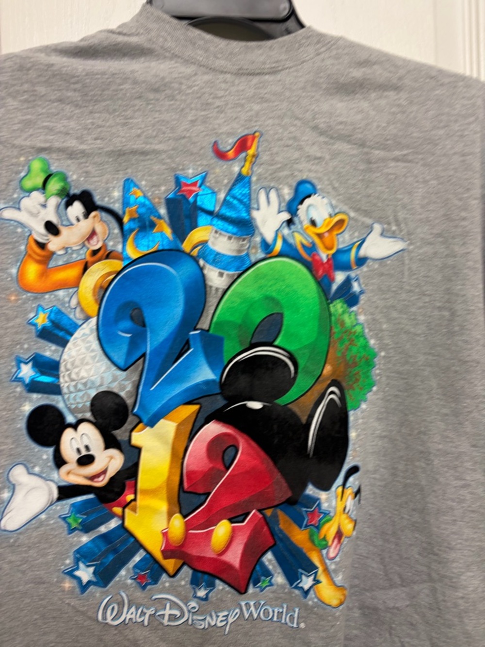 Hanes Gray Disney Parks Logo Crewneck Tee